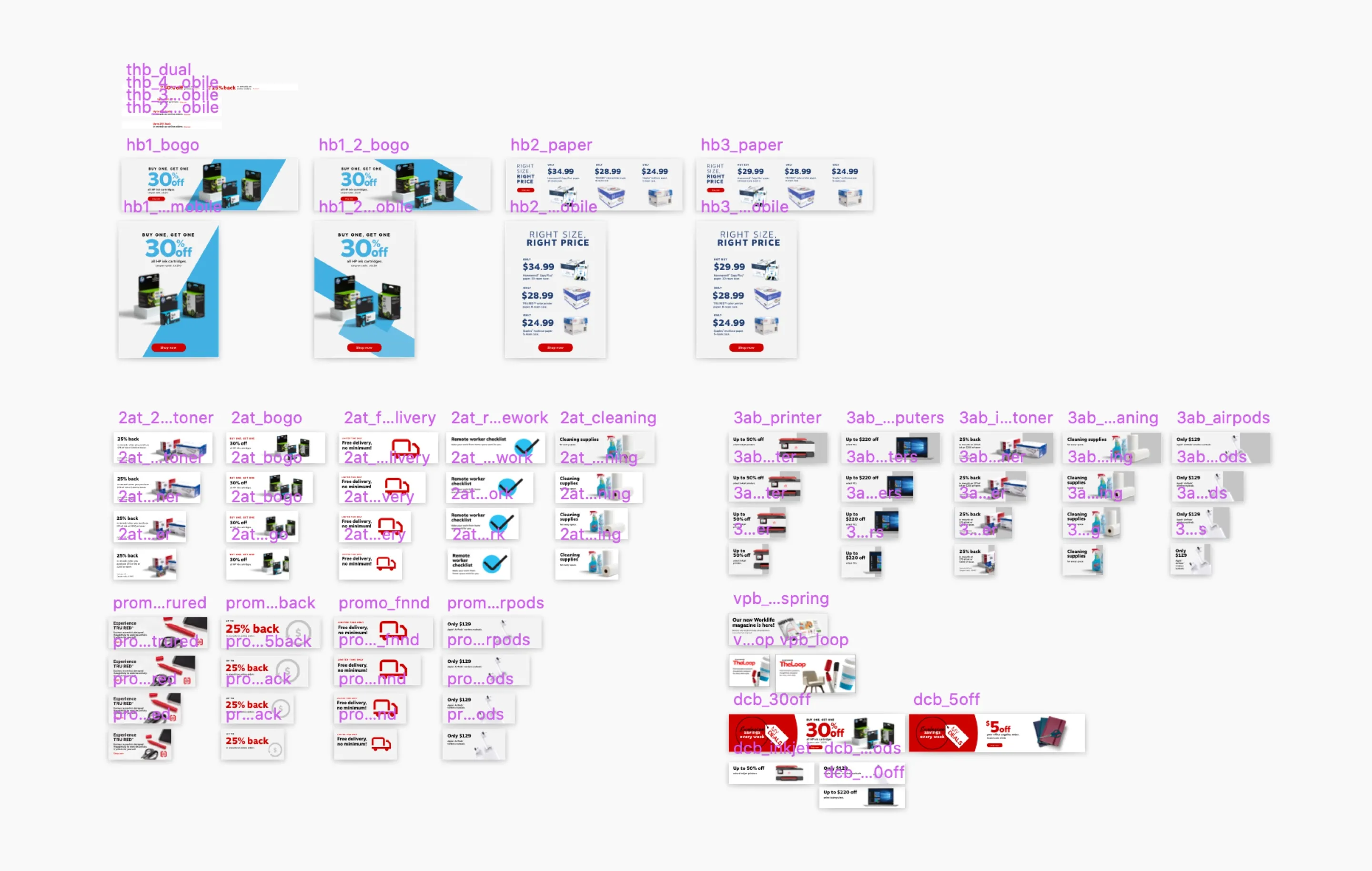 Staples promotional artwork across responsive breakpoints