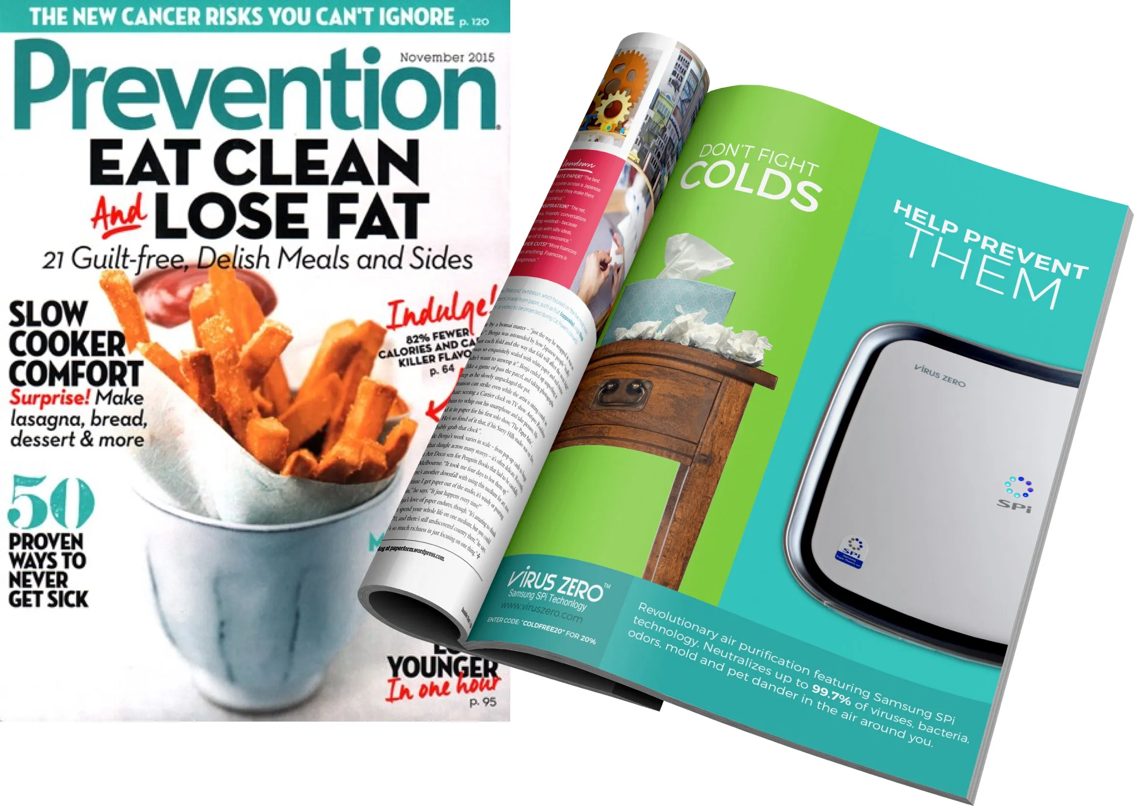 VirusZero magazine advertisement designs